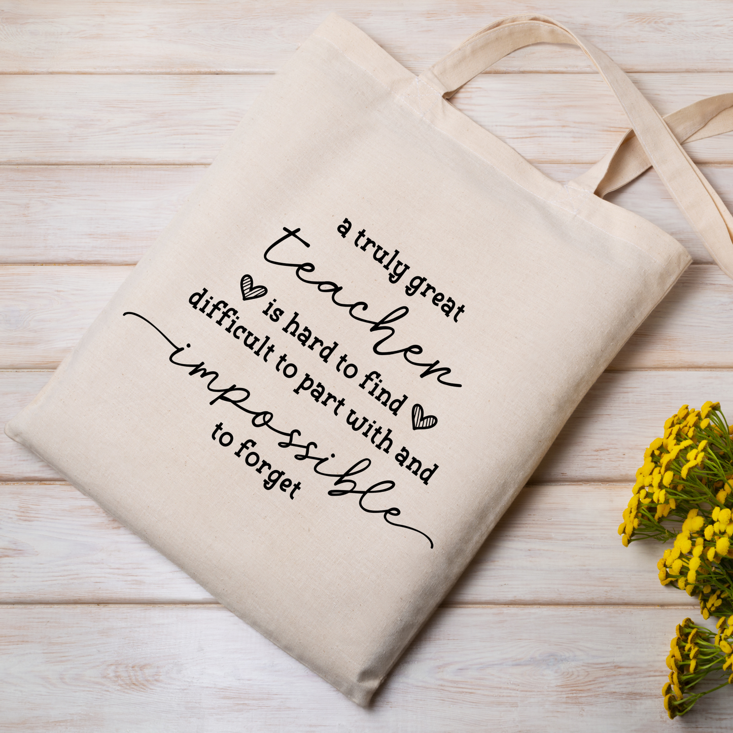 Teacher themed tote bag