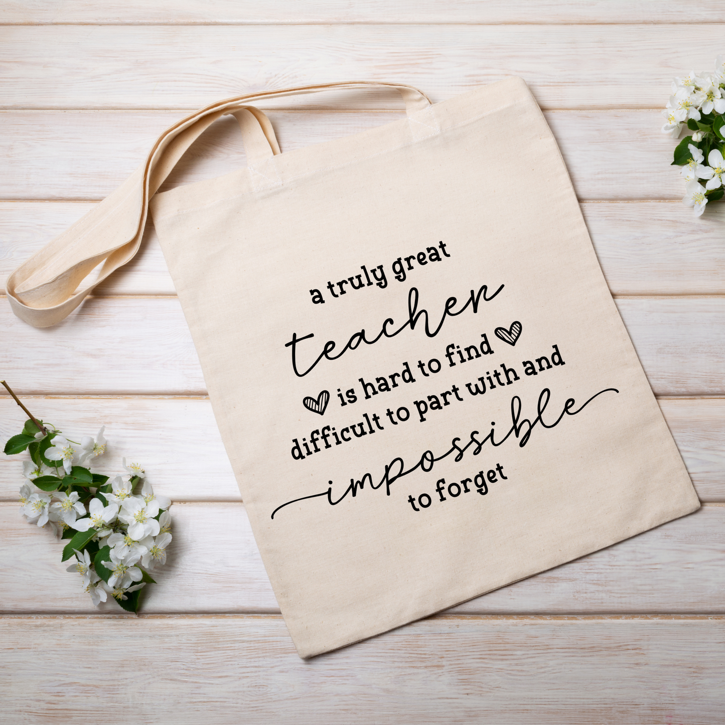 Teacher themed tote bag